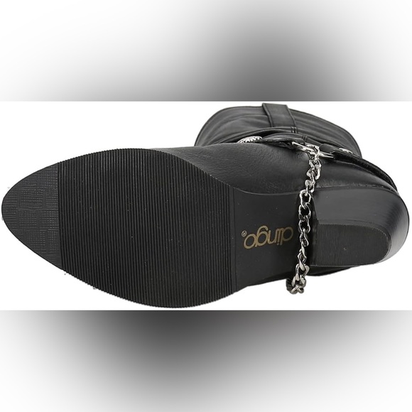 Dingo Women’s 10 Wide Black Pig Leather Western Boots Olivia Harness Cowgirl NIB - Picture 4 of 13